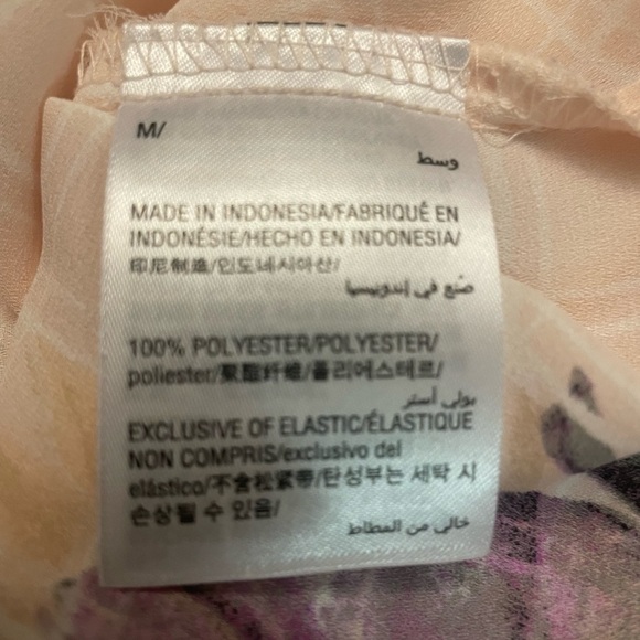NWOT Alfani Floral Pastel Blouse Pink Size M Flowy, boho - Picture 7 of 8